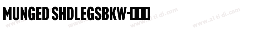 Munged sHdleGsbKw字体转换